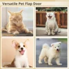 Cat Door Flap 4 Way Locking Cat Door For Interior Exterior Doors Large Pet Door For Cats Small Dogs Outer Size 9.84 x 9.25in 6