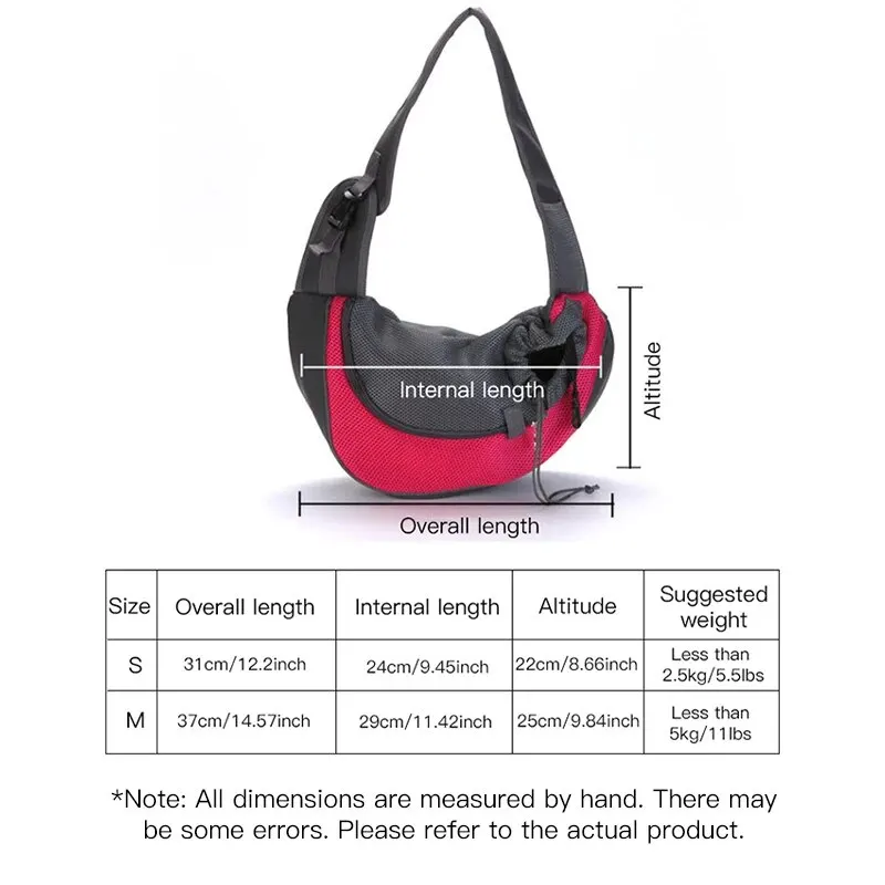 Pet Carrier Backpack Reflective Breathable Mesh Pet Sling Carrier-Travel Safe and Comfortable for Outgoing Pets