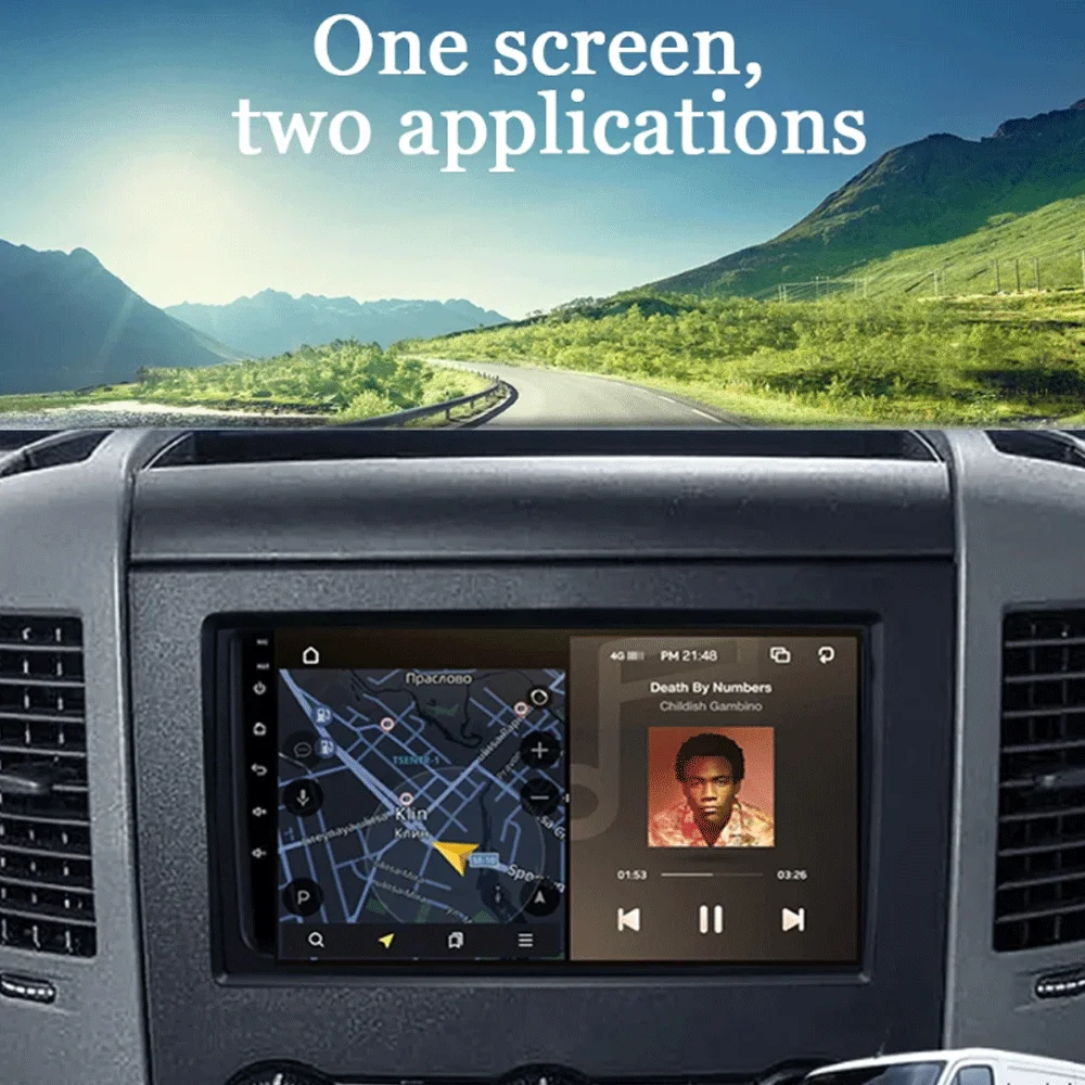 Radio multimedia para coche de 10 pulgadas con Android 16 para VW Crafter y Mercedes Benz Sprinter, reproductor de video, GPS, estéreo, CarPlay+auto, WIFI+4G, DSP 3