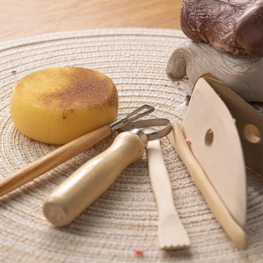 Pottery Sculpting Tools Set Ceramic Detail Texture Shaping Blade Clay Modeling Stainless Steel Tool Kit Carving Hole Punch