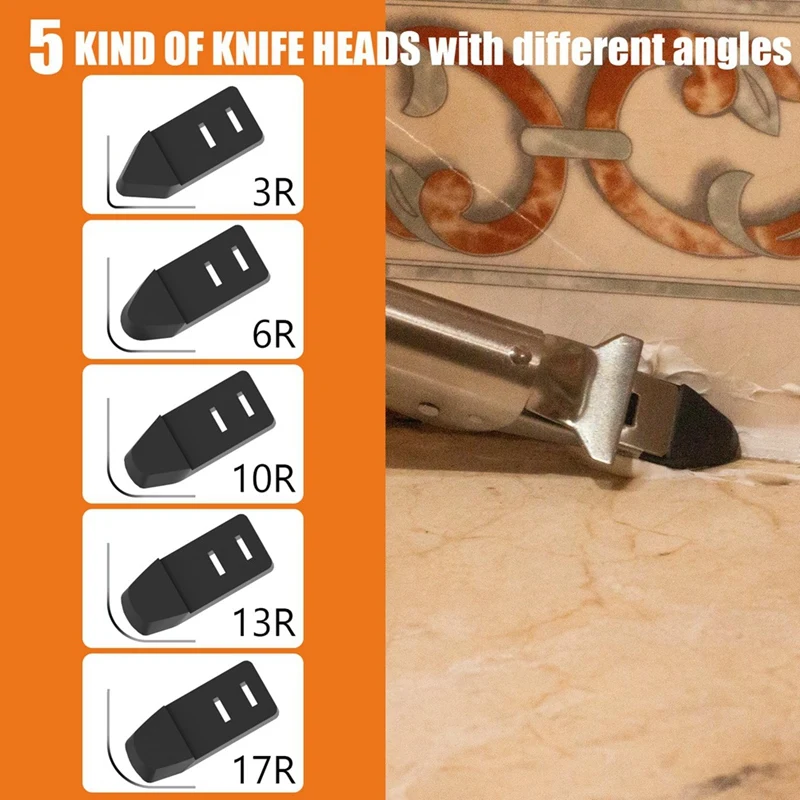 Upgraded Stainless Steel Caulking Tools, 4-In-1 Sealant Finishing Tool With 5 Silicone Squeegee, Grout Removal Tool Easy Install 4