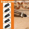Upgraded Stainless Steel Caulking Tools, 4-In-1 Sealant Finishing Tool With 5 Silicone Squeegee, Grout Removal Tool Easy Install 4