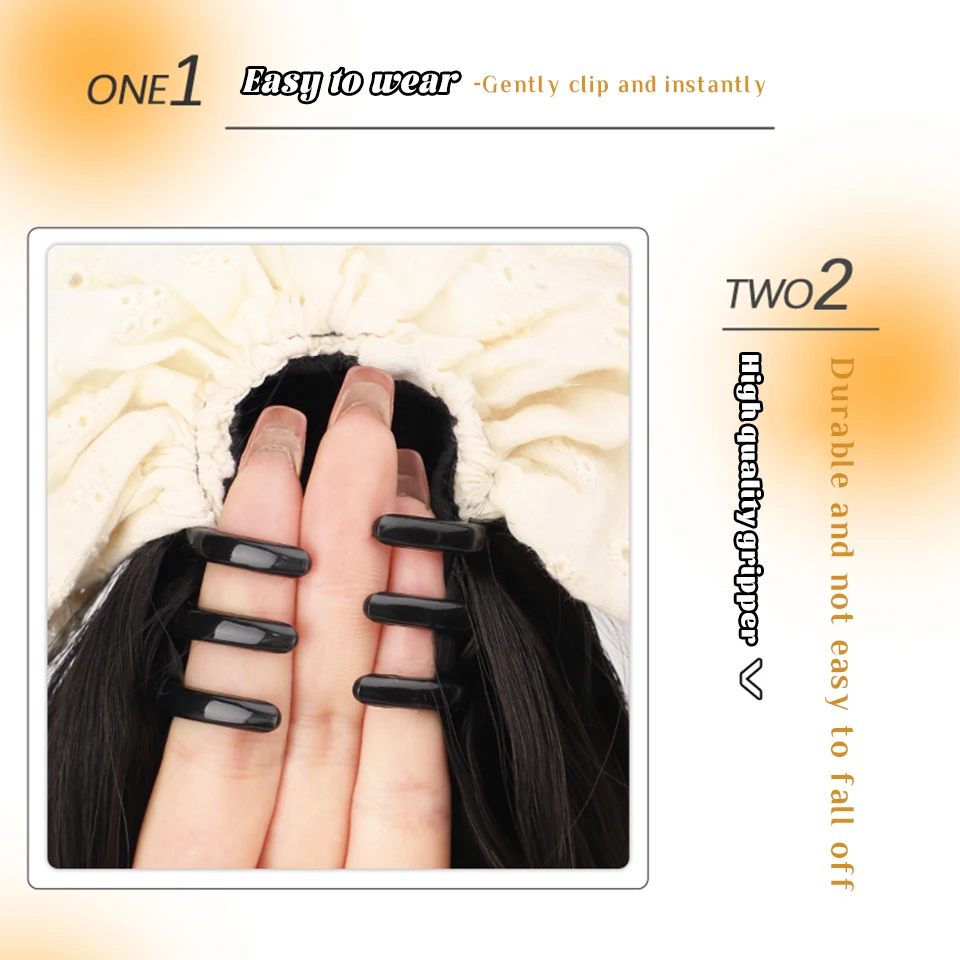 Synthetic High Headtop Flower Bud Ponytail Wig for Women