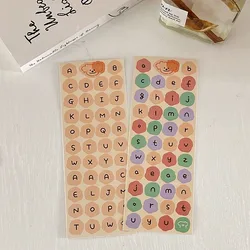2 Sheets Number Letters Alphabet Plaid Decorative Stickers for Scrapbooking Photo Album Card Making Dairy Decoration Journal DIY