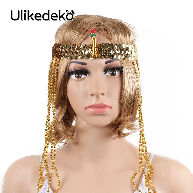 Snake Shaped Headpiece Cleopatra Headdress Egypt Queen Hair Accessories Sexy Belly Dance Headband Halloween Cosplay Party Props