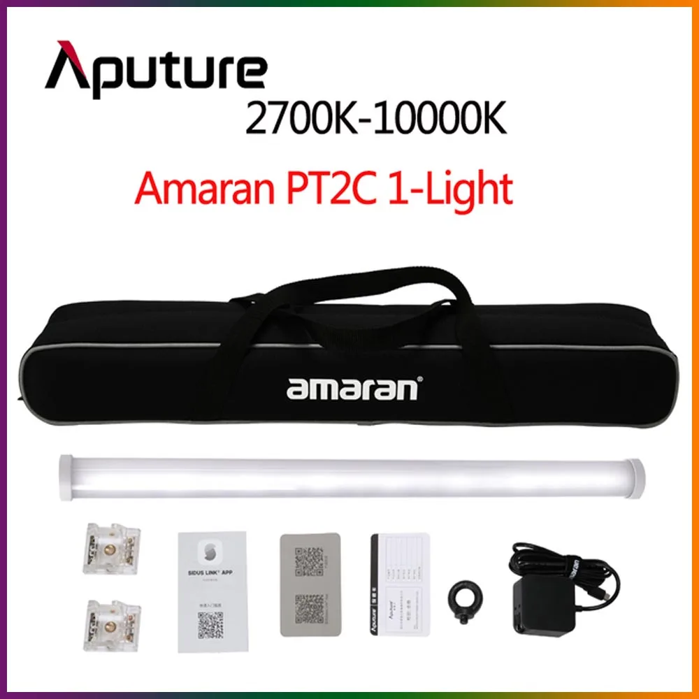 

NEW Aputure Amaran PT1C/PT2C/PT4C LED RGB Tube Light Stick Full-color 2700-10000K Video Lighting for Live Streaming YouTube