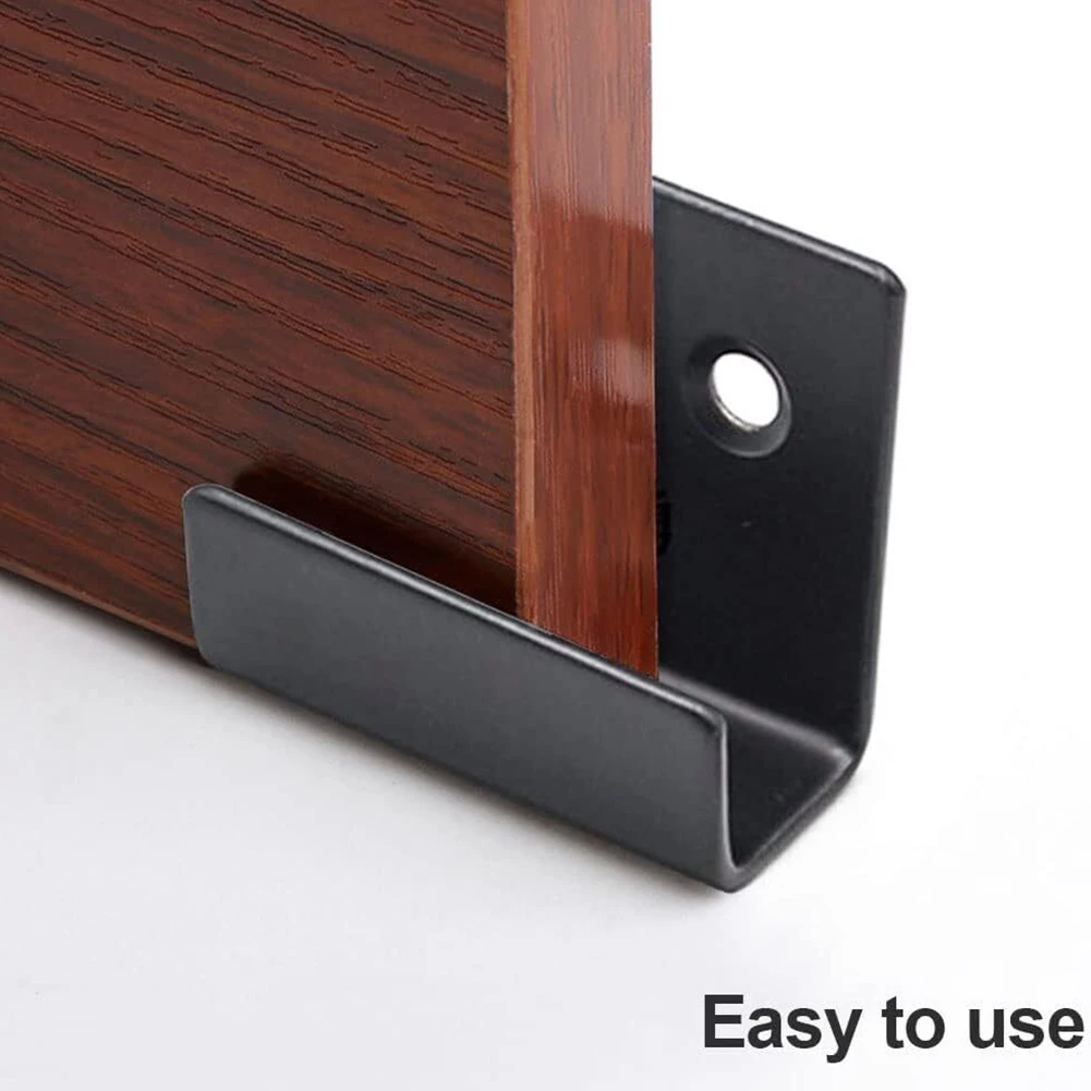 4pcs Hook Display Rack Stainless Steel Flat Hook Hanger Tile Billboard Display Board Holder With Screws Household Hardware Parts