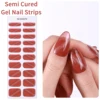 20tips Shiny Semi-Cured Gel Nail Strips Cat Eye Gradient Nail Art Sticker Press on Nails Gel UV Wraps for Manicure Decoration 2