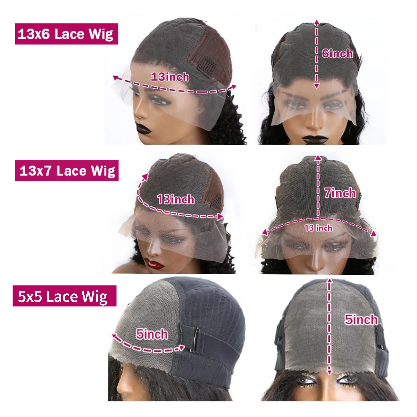 Luvin Transparent Short Bob Curly 13x4 13x6 HD Lace Front Human Hair Wigs 250% Density Brazilian Deep Wave 5x5 Glueless Wig 6