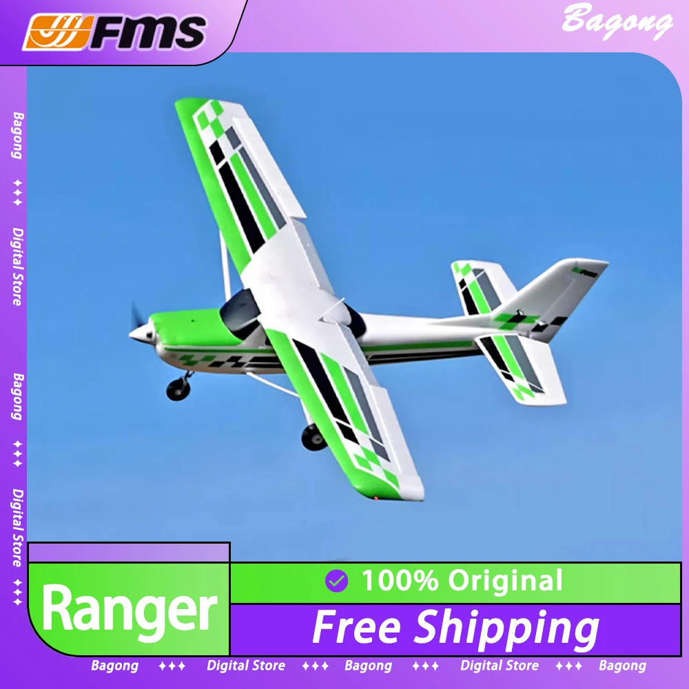 

FMS Rc Airplane 1800mm Ranger Model Plane Trainer PNP 4s With Flap Reflex Gyro Auto Balance Hobby Aircraft Collection Toy Gifts