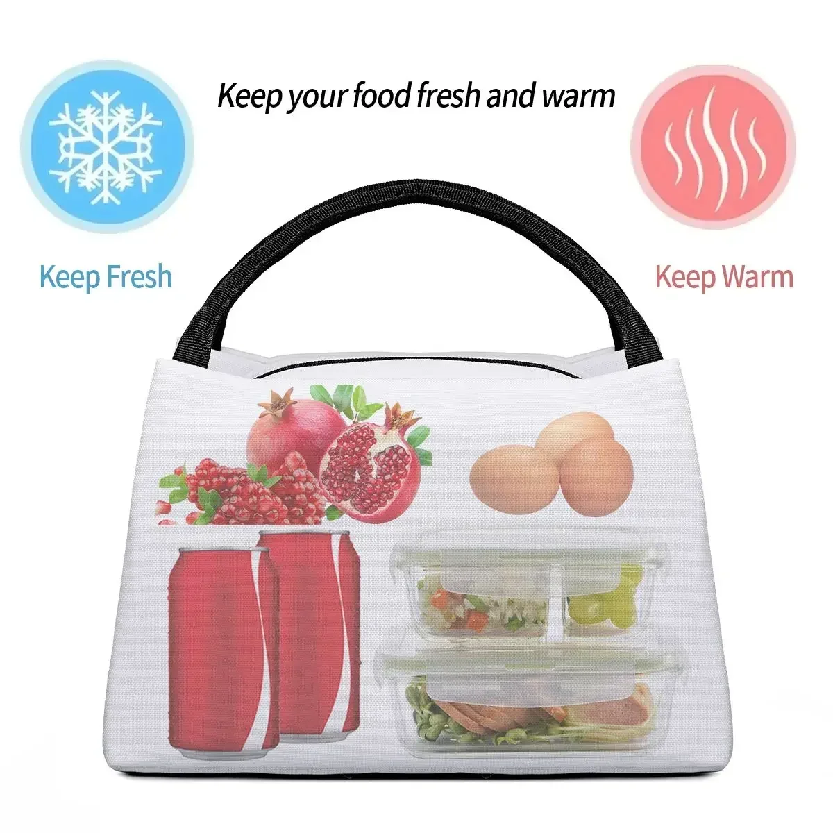 Fashion Golf Brand Insulated Lunch Bag Food Container Portable Thermal Cooler Bento Box for Travel 6