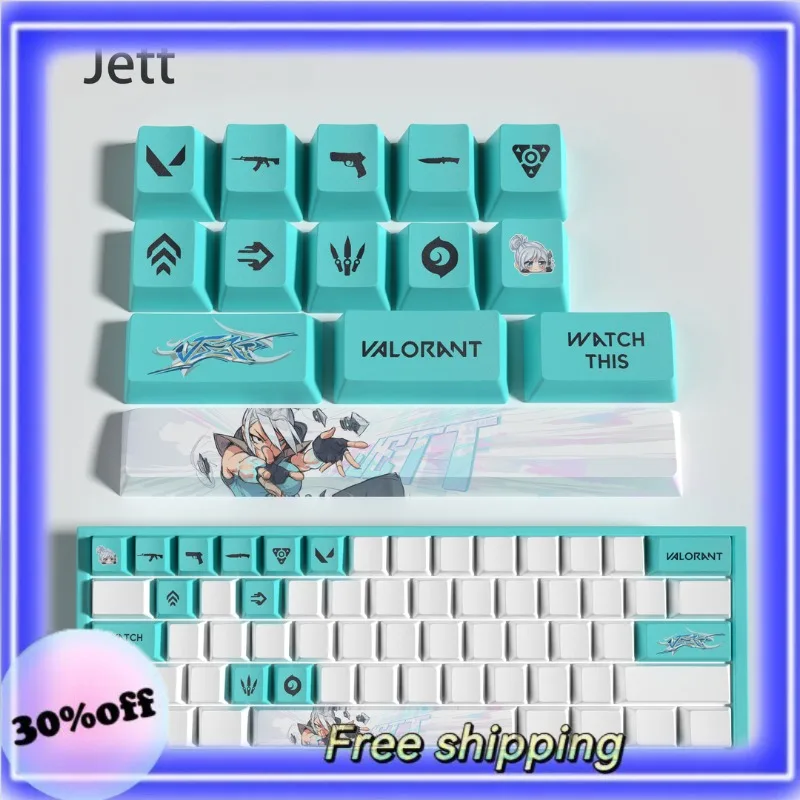 

Бесстрашные клавиши с тематикой контракта Джетт 14 клавиш для механической клавиатуры Yoru Killjoy Omen