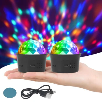 RGB 자동차 디스코 볼 자동 인테리어 조명, 충전식 음성 제어, 자동 분위기 조명, 플래시 무대 조명