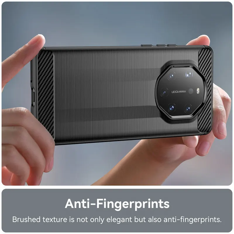 Shockproof Carbon Fiber TPU Phone Case - Silicon Bumper Back Cover
