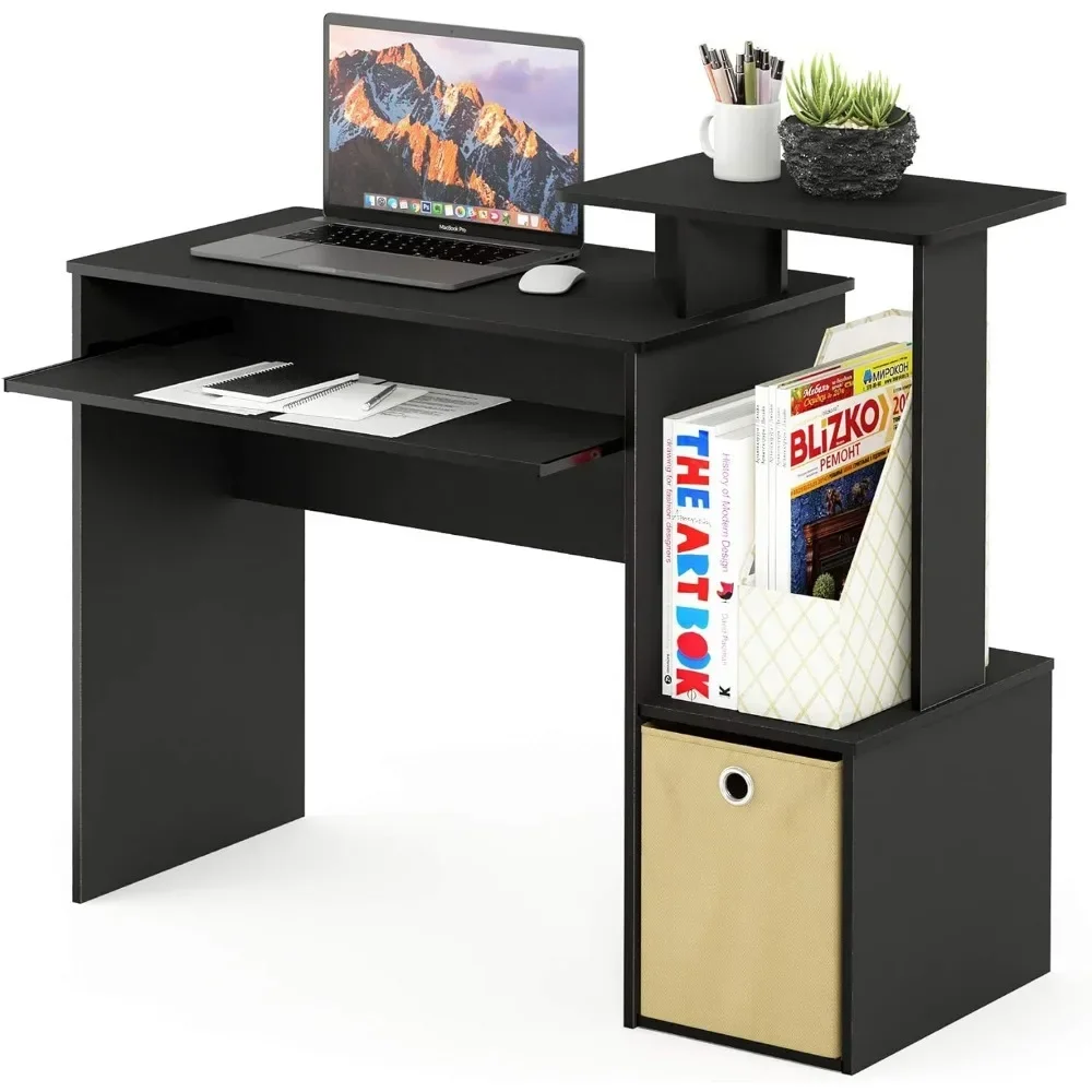 Room Desk to Study Black/Brown Econ Multipurpose Home Office Computer Writing Desk Furniture Table Pliante Desks Reading Gaming 4