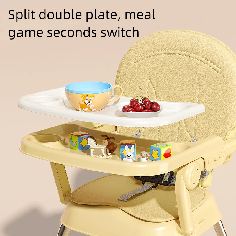 Baby dining chair Multi-functional foldable adjustable height children's dining chair home portable baby seat