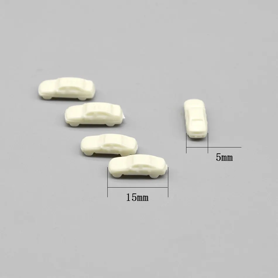 1/250-500 Mini simulation plastic  white inverted car bus model DIY puzzle construction sand table material 4