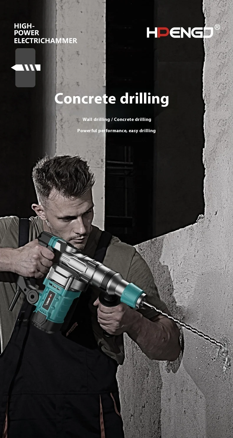 3-in-1 Multifunctional electric hammer and pickaxe Industrial grade high power