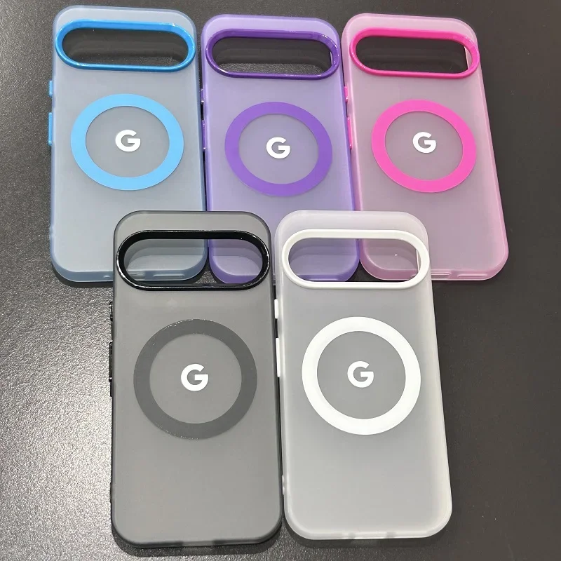 Candy Color Matte Shockproof Phone Case with Magnetic Frosted Finish