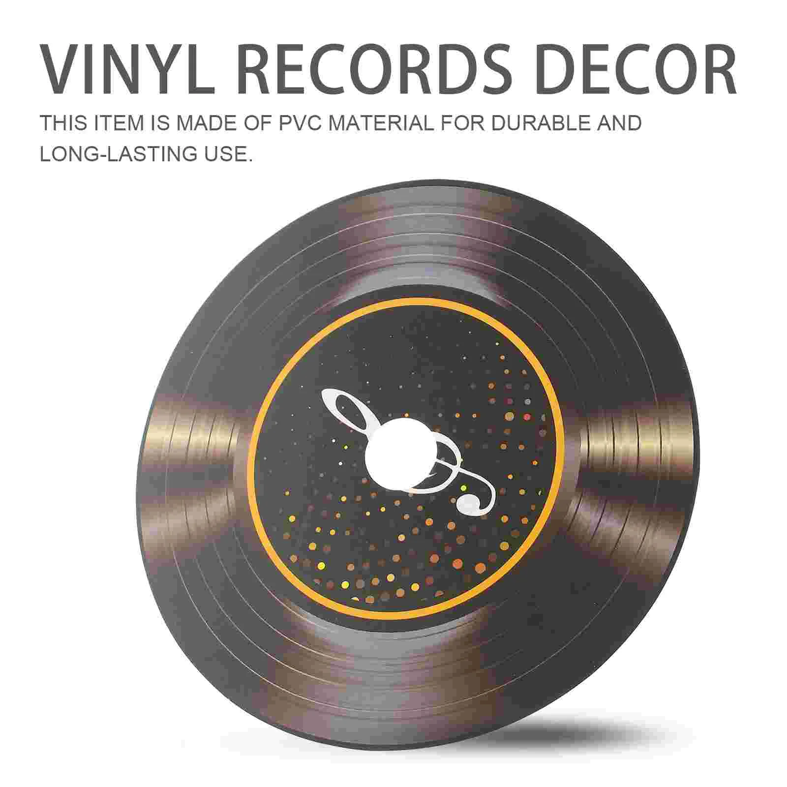 18pcs Vinyl Records Decor Hanging Wall Decorative Paper Records