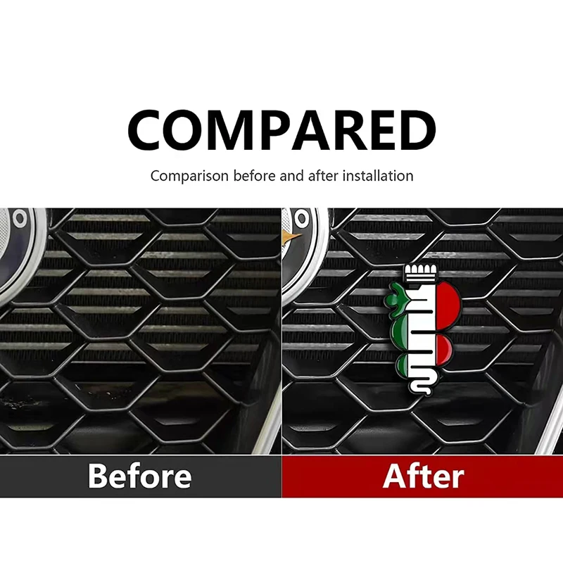 Car Stickers Emblem Front Hood Grill Badge For Alfa Romeo 147 156 166 159 Giulietta Mito Stelvio Auto Styling Decals Accessories