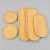 Wooden Serving Tray Dessert Pallet Coffee Cup Mat Flower Pot Tray Cup Pad Fruit Food Tray Garden Supply Kitchen Home Decoration 1