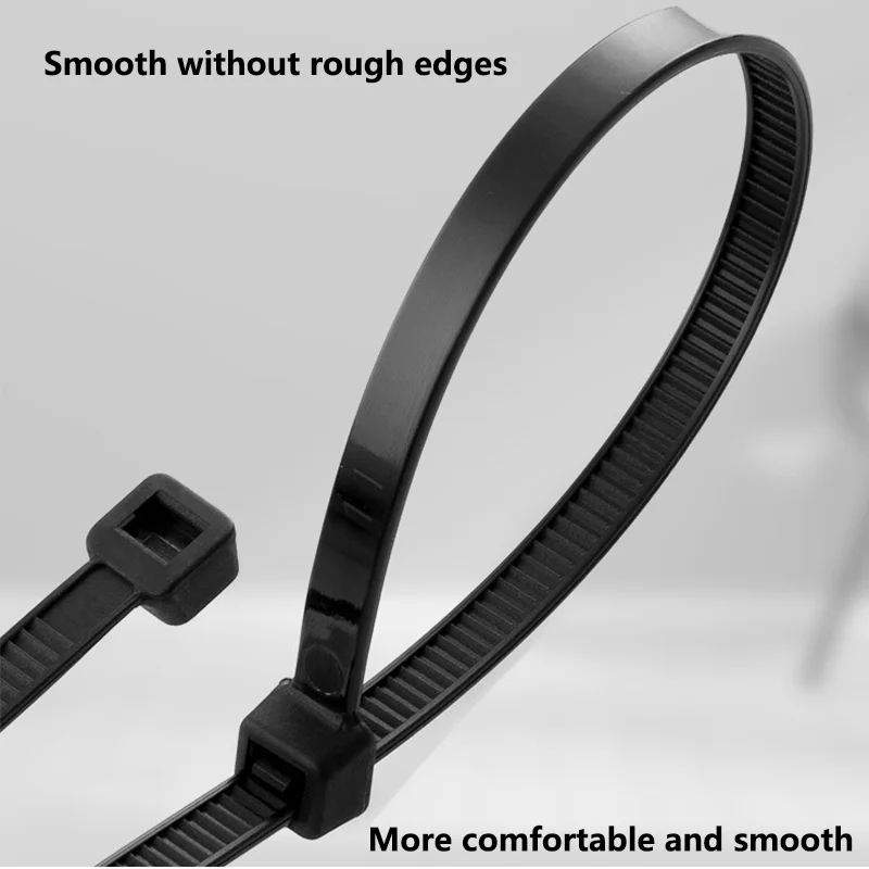 Reusable Cable Ties 1000Pcs Self-locking Plastic Nylon 5X300mm 3X200mm Zip Wraps Strap White/Black