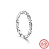 New 925 Sterling Silver Original Ring Pavé Clear Zircon Feather Flower Crown Heart Sparkling Lucky Wedding Rings Pantaro Jewelry 5
