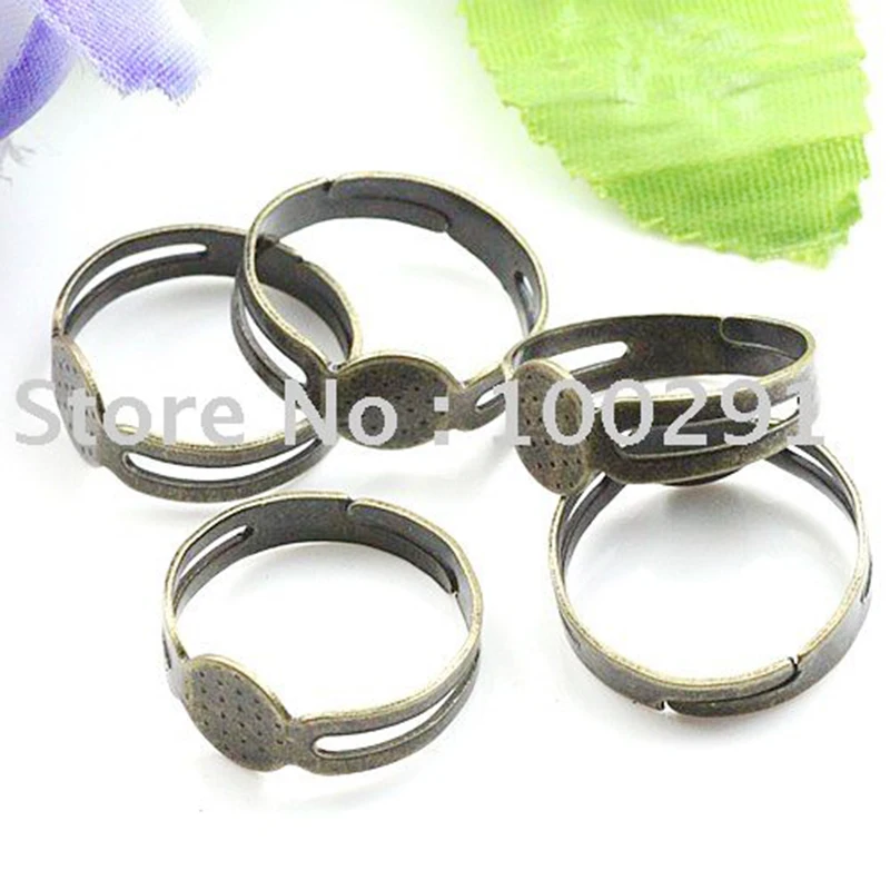 

1000pcs 8mm base 19mm ring ring base blank&ring care antique brass bronze Jewelry Findings Accessories Components