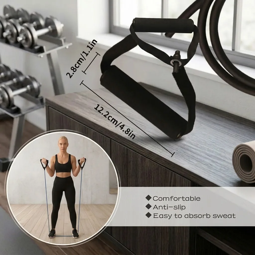 Enhanced Strength Training Resistance Bands with Handles – Home Gym Set