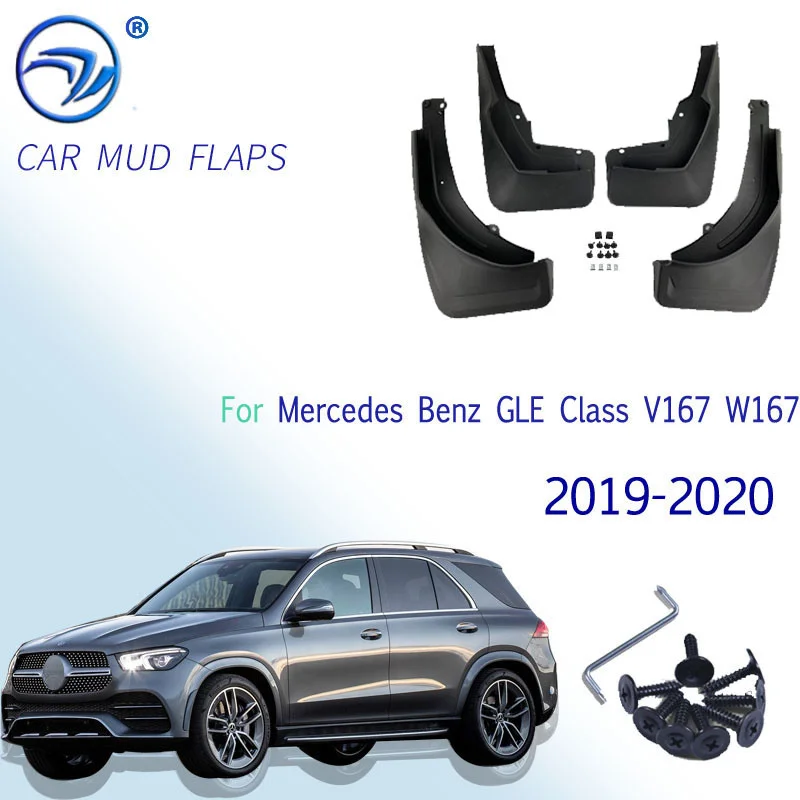 

Set Mud Flaps For Mercedes Benz GLE Class W167 V167 2019 2020 Mudflaps Splash Guards Front Rear Mudguards