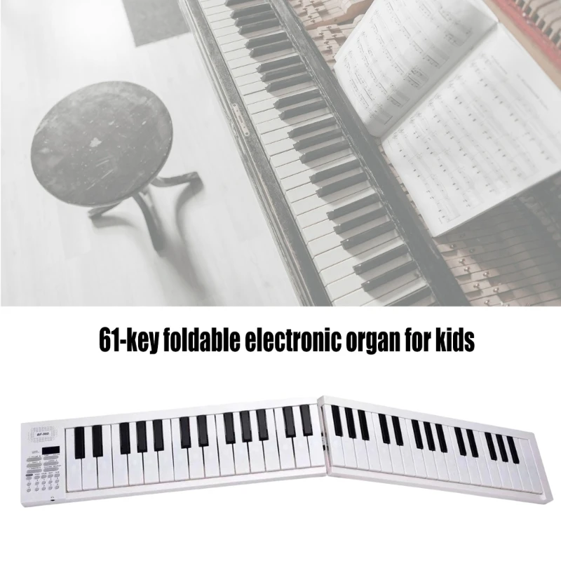 61 Key Foldable Electronic Piano Portable Piano Keyboard Digital Music Electronic Keyboard Musical Instrument Enduring electronic musical instrument midi control keyboard