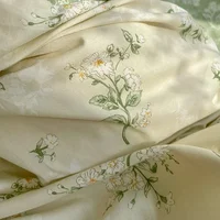 Ensemble de housse de couette 100% coton à fleurs, housse de couette Double peau, housse de couverture, ensemble de literie, taille personnalisée, sans draps 4