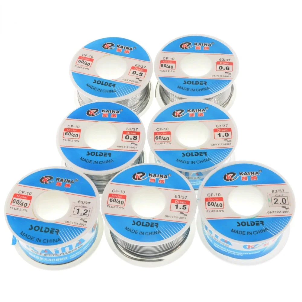 Solder Wire Tin 0.5/0.6/0.8/1.0/1.2/1.5/2.0mm Roll Clean Rosin Welding Core Flux Reel Tube