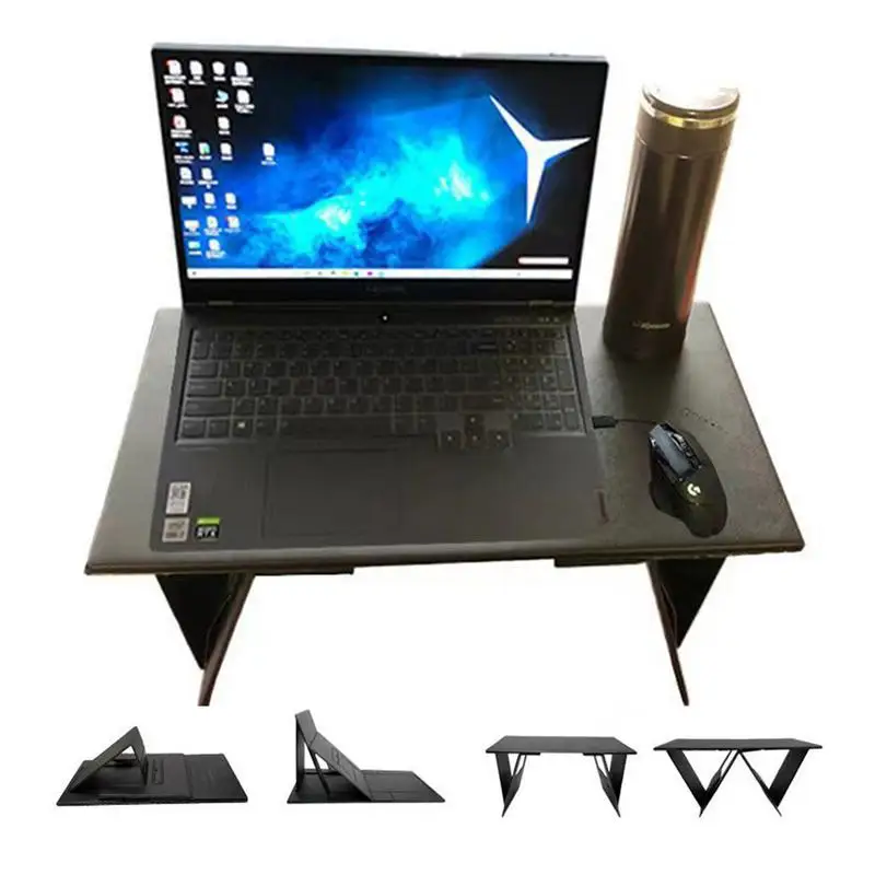 

Folding Laptop Stand Portable Laptop Riser Adjustable Multi-functional Laptop Raiser Stable Breakfast Tray Notebook Stand For