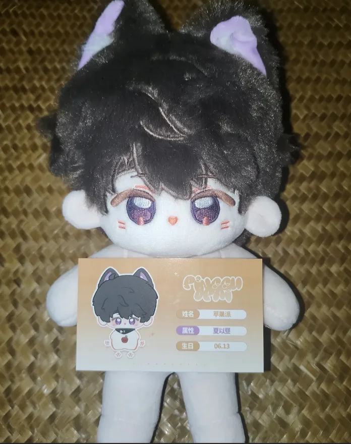 20cm Original Love and Deepspace Caleb Sylus Zayne Rafayel Xavier Kawaii Animal Ear Plush Doll Body Dress Up Clothes Plushies