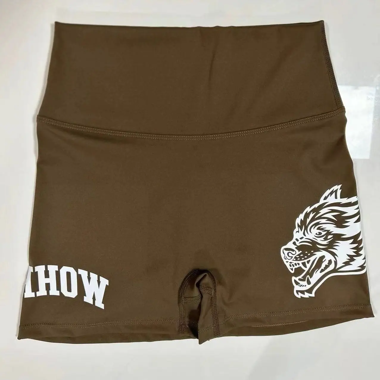 Wolf Head Fitness High Waist Cotton Yoga Pants Women Wear High Elastic Fitness Shorts Running Cycling Shorts