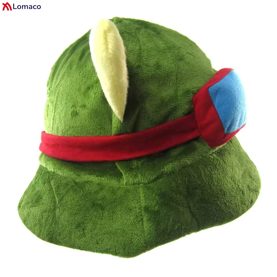 Swift Scout Teemo Cosplay Caps Army Green Cloche Hat Game LOL Cosplay Accessories Props