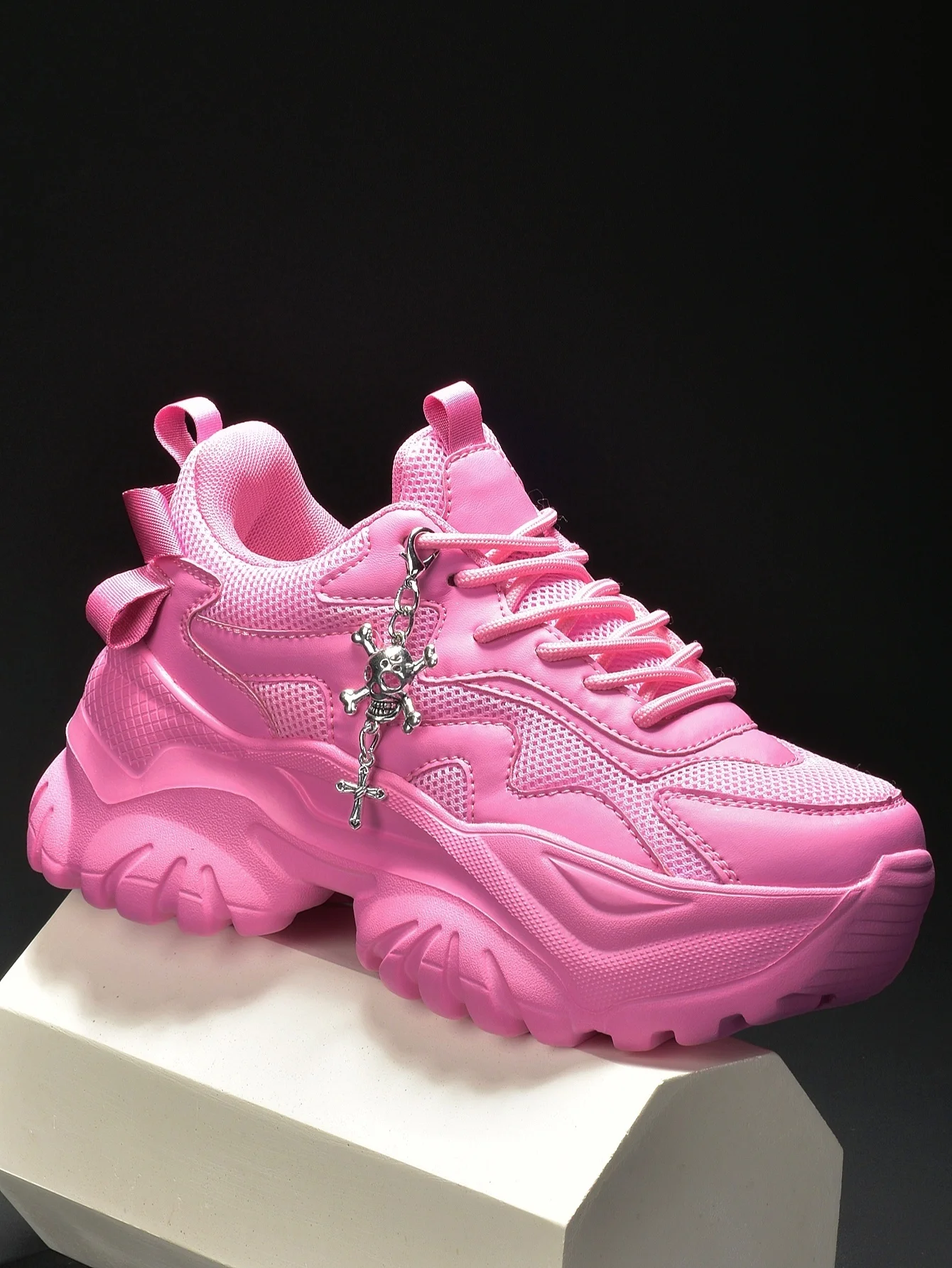 Damskie buty wulkanizowane na co dzień czarne buty na wysokim obcasie na platformie damskie Halloween w stylu punkowym lekkie damskie trampki