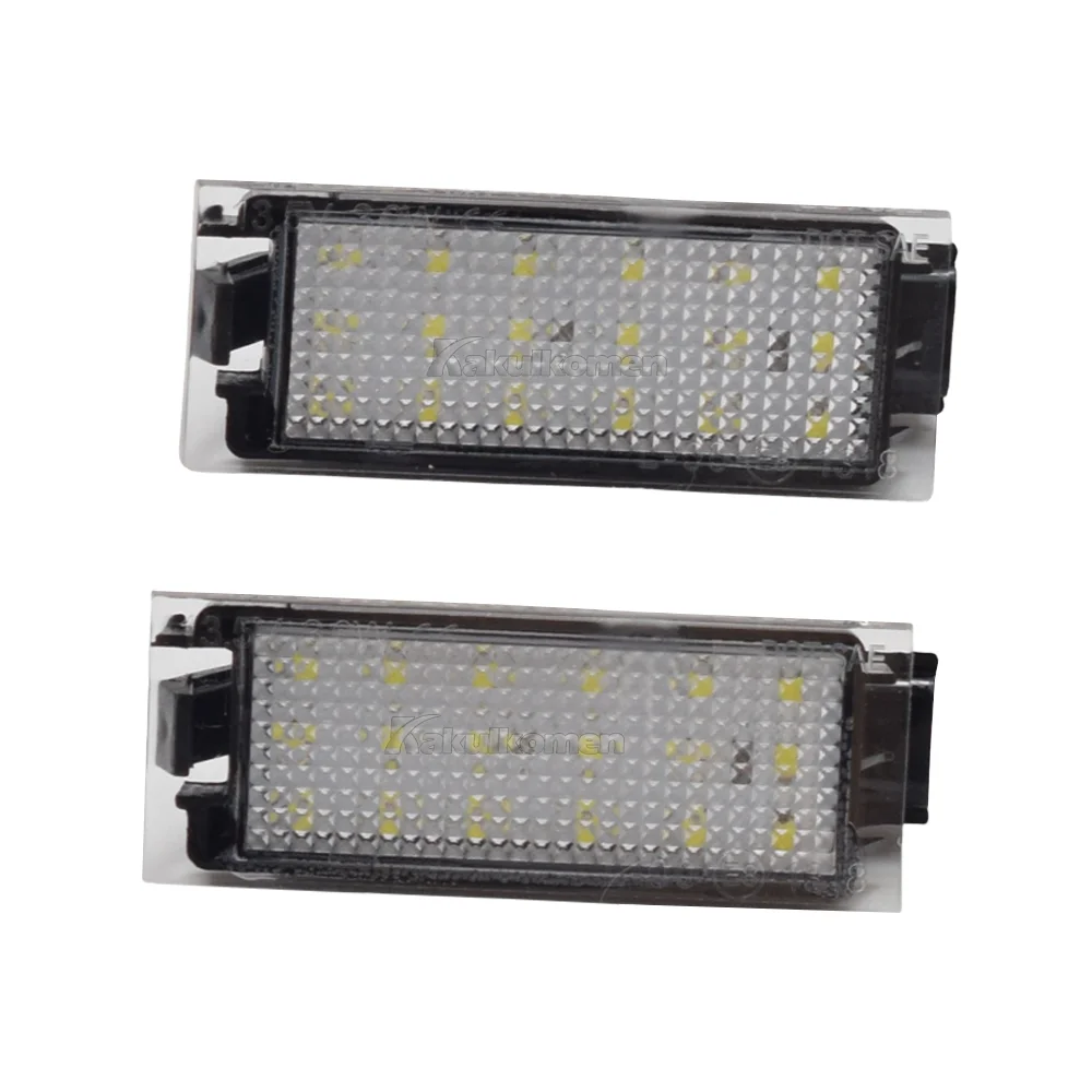 YANHAO Fanale Targa Posteriore A LED Per Renault (Clio, Megane, Laguna, Twingo) E Opel Movano - 18 SMD, Bianco Xenon 6000K, Antierrore (1 Pezzo) - 2