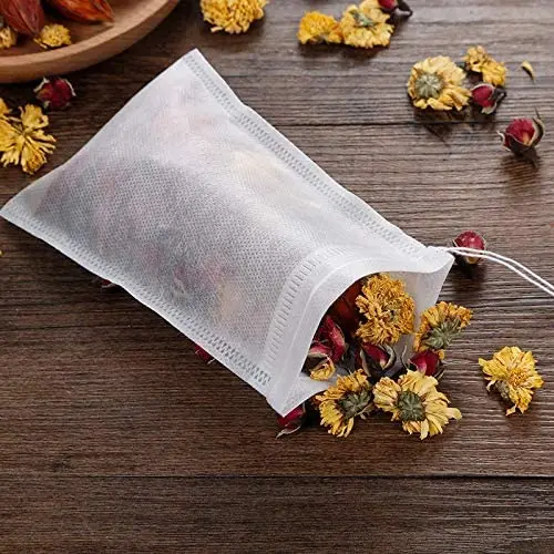 100Pcs Tea Bags Disposable Filter Bags Tea Infuser String Heal Seal Food Grade Non-woven Fabric Natural Filter disposable tea filter bags disposable tea bags