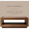 Artemis Large 2 Tier Contemporary Rectangle Wooden Center Coffee Table with Shelf Storage for Living Room in Refined 4