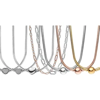 Nouveau Collier Chaîne Serpent Argenté Tendance 2025 (45-60CM) avec Pendentif, Idéal pour Bijoux Perles Originales et Cadeaux DIY 1