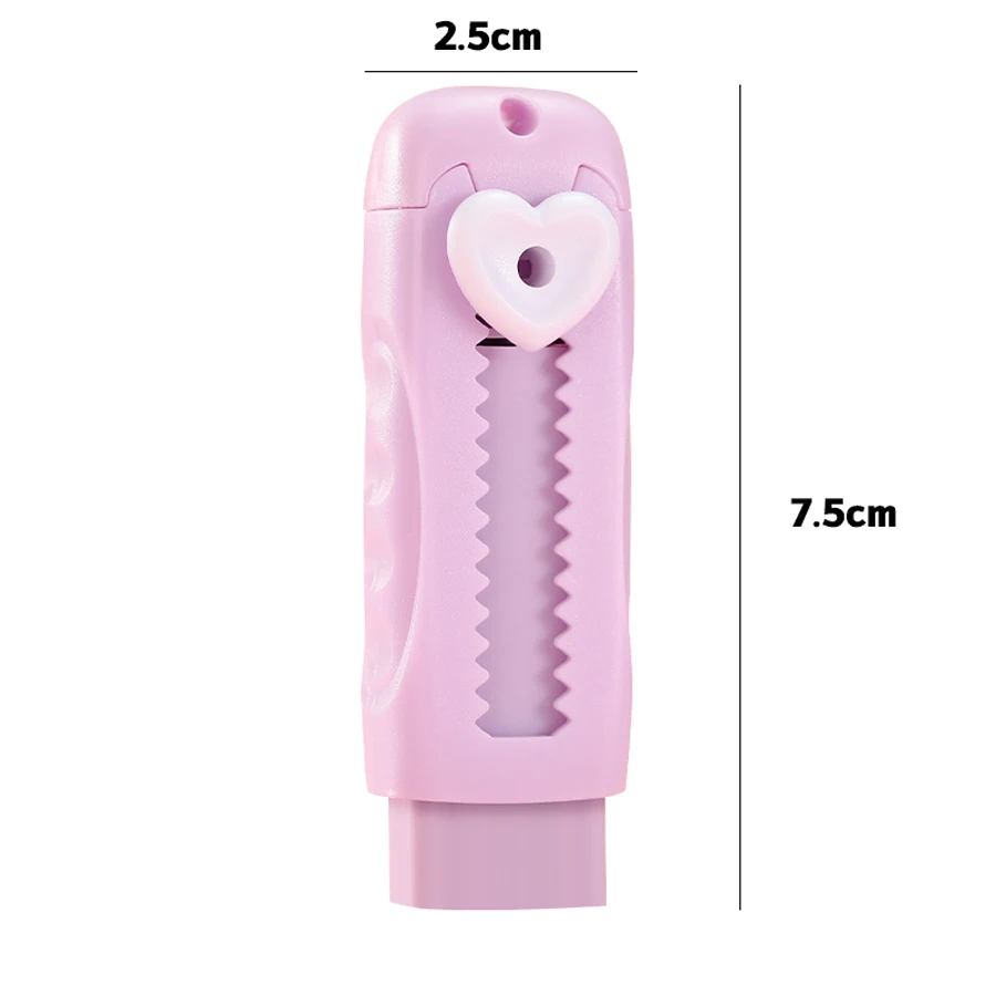 사랑스러운 마카롱 색상의 하트 모양 지우개 내구성 있는 ABS 소재 당기고 밀어내는 디자인 사무실 및 학교용