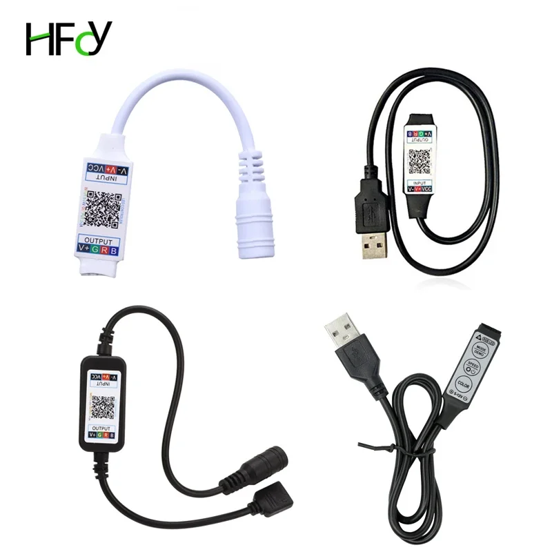 Mini LED Bluetooth RGB Strip Light Controller Wireless Smart Phone Control DC 5-24V 6A for RGB 3528 5050 Strip 3PCS rgb led controller led strip controller rgb controller led controller wireless controller