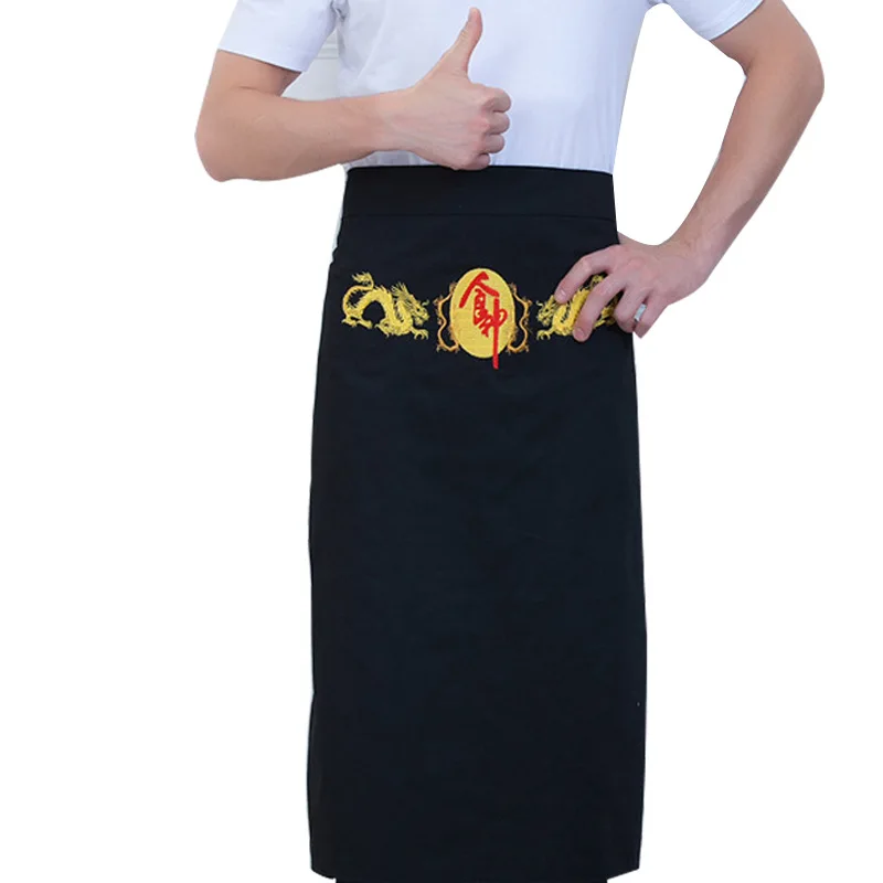 Male Chef Embroidery Cooking Apron Bakery Cafe Woman Waiter Work Pinafore Hot Pot Restaurant Catering Hotel Kitchen Aprons