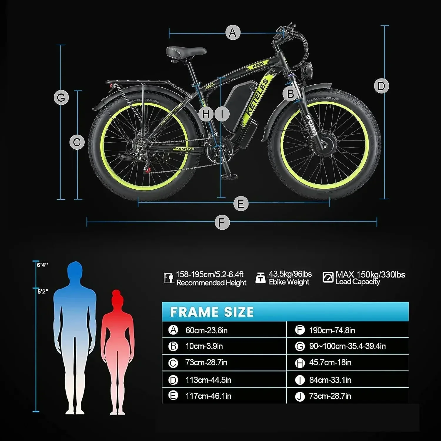 Electric Bicycle KETELES K800 Electric Bike 2000W 48V 23AH 26inch Fat Tire Hydraulic brakes Ebike 21Speed Mountain Snow Off-road Electric Bicycle