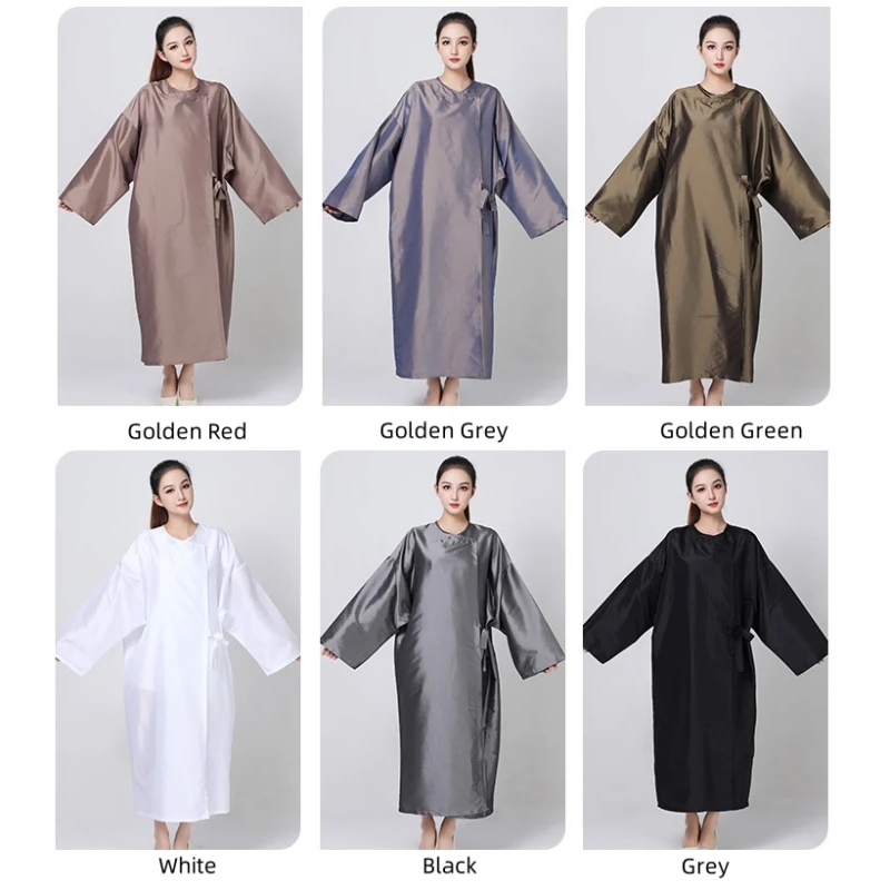 Abito da salone per clienti, vestaglia, kimono, parrucchiere, mantella professionale, bellezza, spa, hotel, barbiere, vestiti per gli ospiti, camicia da notte avvolgente - immagine 5