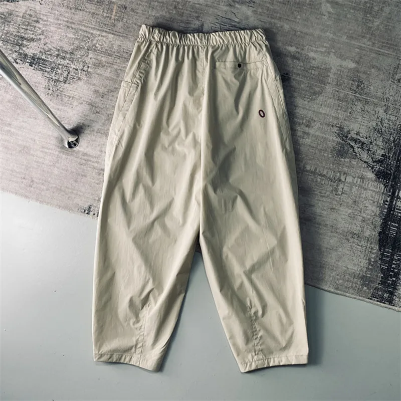 Lightweight Elastic Waist Sports Pants Casual Monochromatic Ice Silk Quick Drying Outdoor Trekking, Fishing Camping Longs Summer