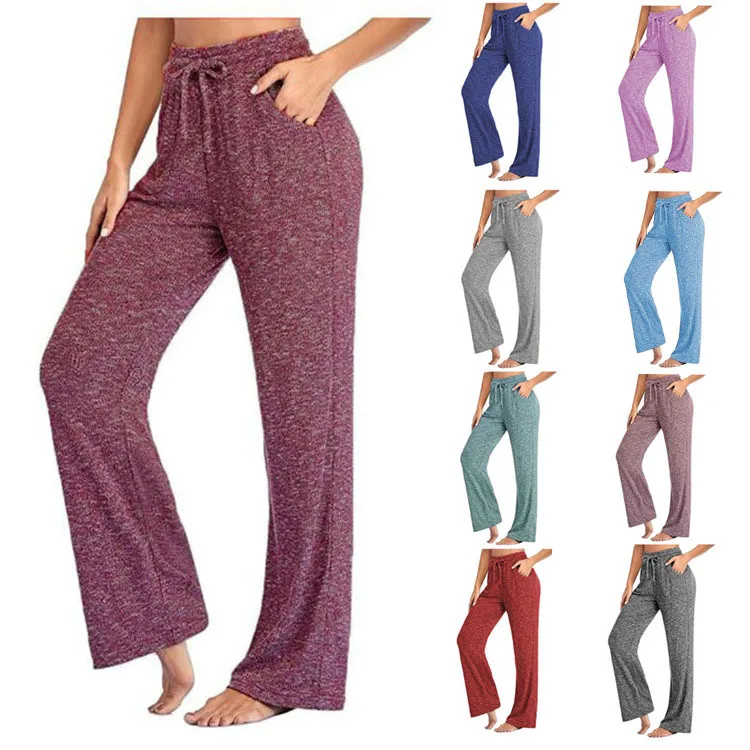 

Spring and Autumn New Style Women's Casual Pants Yoga Pants Quick Drying Trousers Female Wide Leg Pants Lady Sports Clothing